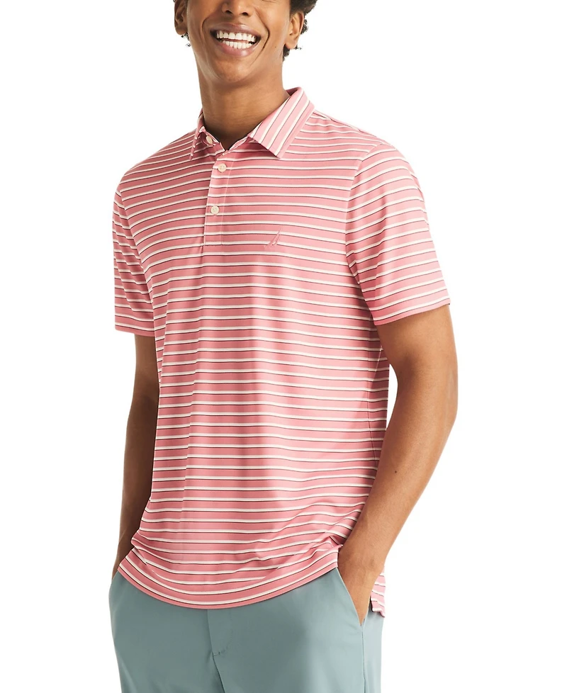 Nautica Men's Short-Sleeve Stripe Print Golf Polo Shirt