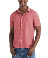 Nautica Men's Short-Sleeve Camp-Collar Shirt