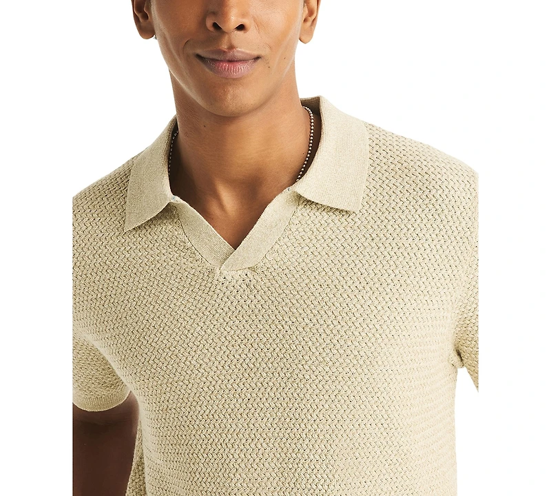 Nautica Men's Short-Sleeves Sweater Polo Shirt