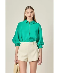 English Factory Women's Balloon Sleeve Shirt
