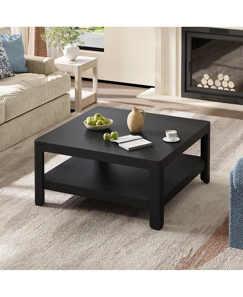 Streamdale Furniture Modern Farmhouse Coffee Table with Soft Rounded Profile