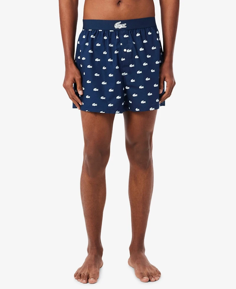 Lacoste Men's Miami Regular-Fit Open Woven Boxers, 3-Pack