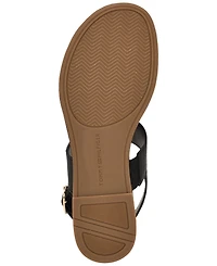 Tommy Hilfiger Women's Lenian T-Strap Flat Slingback Sandals