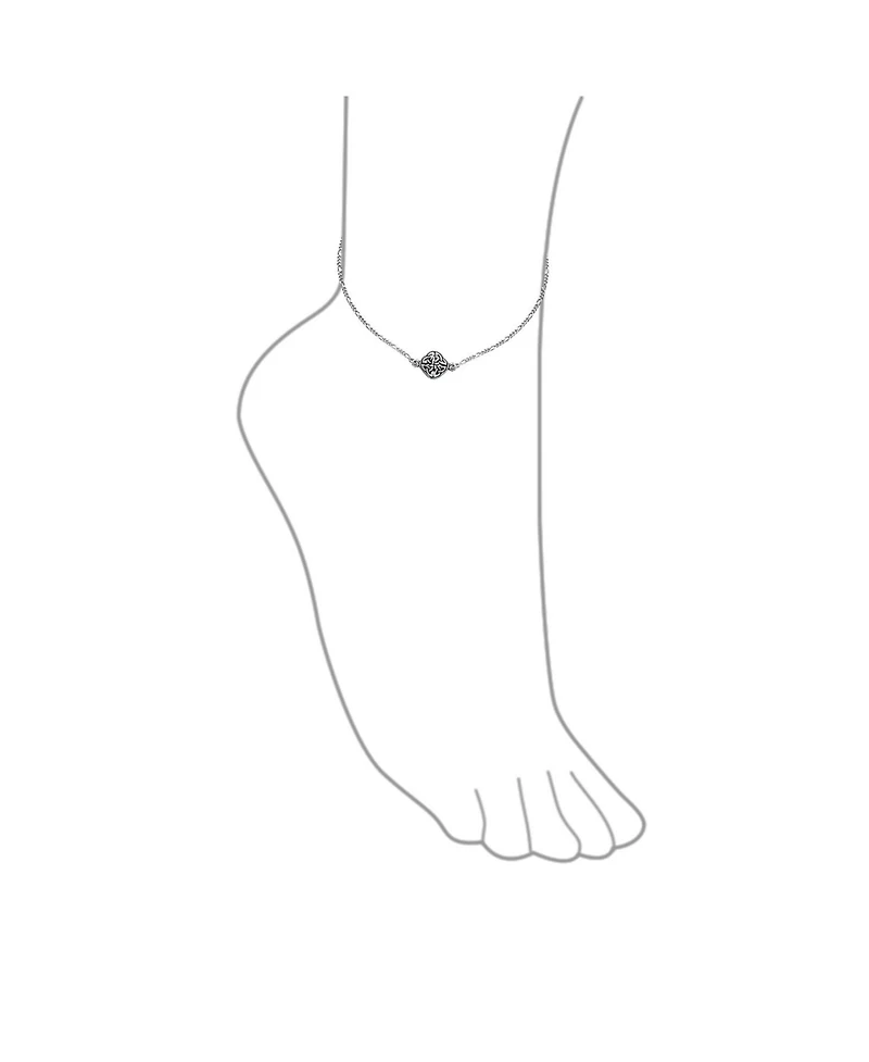 Bling Jewelry Sterling Silver Knotwork Celtic Love Knot Adjustable Anklet