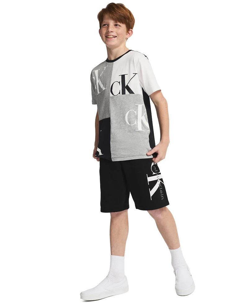Calvin Klein Boys' 8-20 Block Party Crewneck T-Shirt