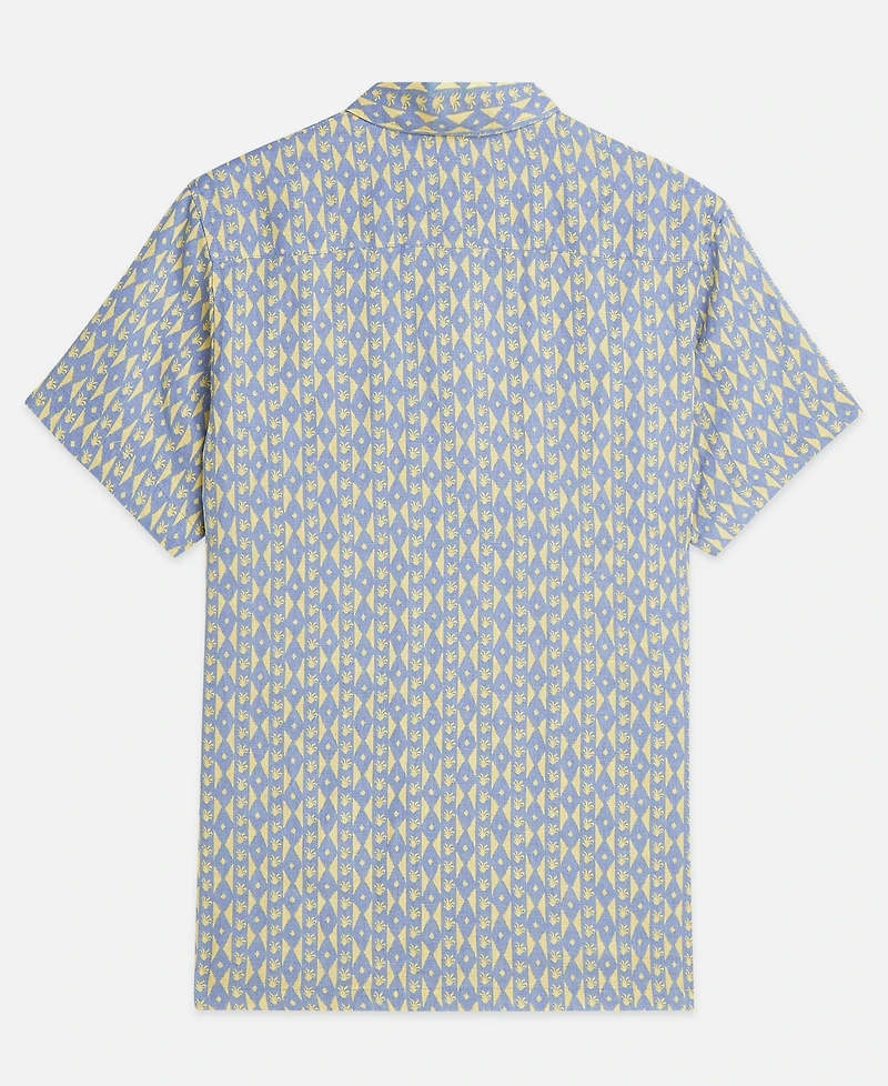 Scotch & Soda Men's Printed Linen Regular-Fit Short-Sleeve Shirt