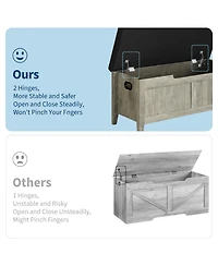 gaomon 39.4" Wooden Flip-Top Storage Bench