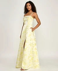 pear culture Juniors' Square Neck Long Dress