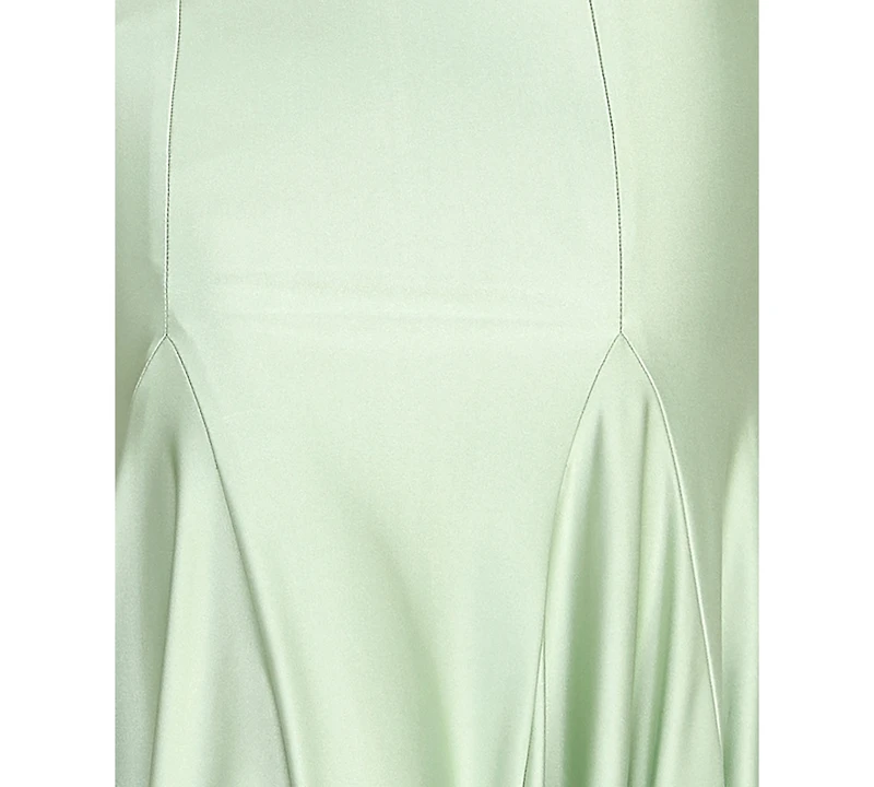 B Darlin Juniors' V-Neck Shiny Knit Gown