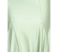 B Darlin Juniors' V-Neck Shiny Knit Gown