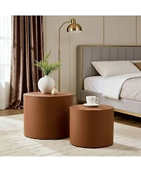 Streamdale Modern Leather Table - Compact & Versatile for Living Room Use