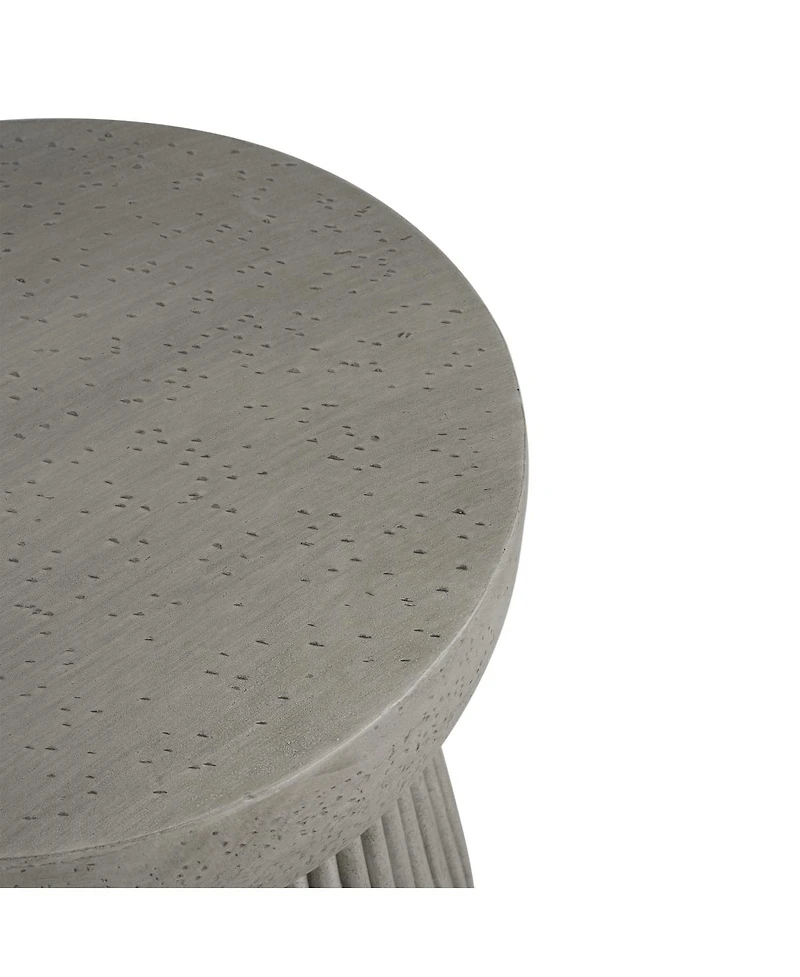 Streamdale Furniture Hourglass Outdoor Side Table with Striped Base