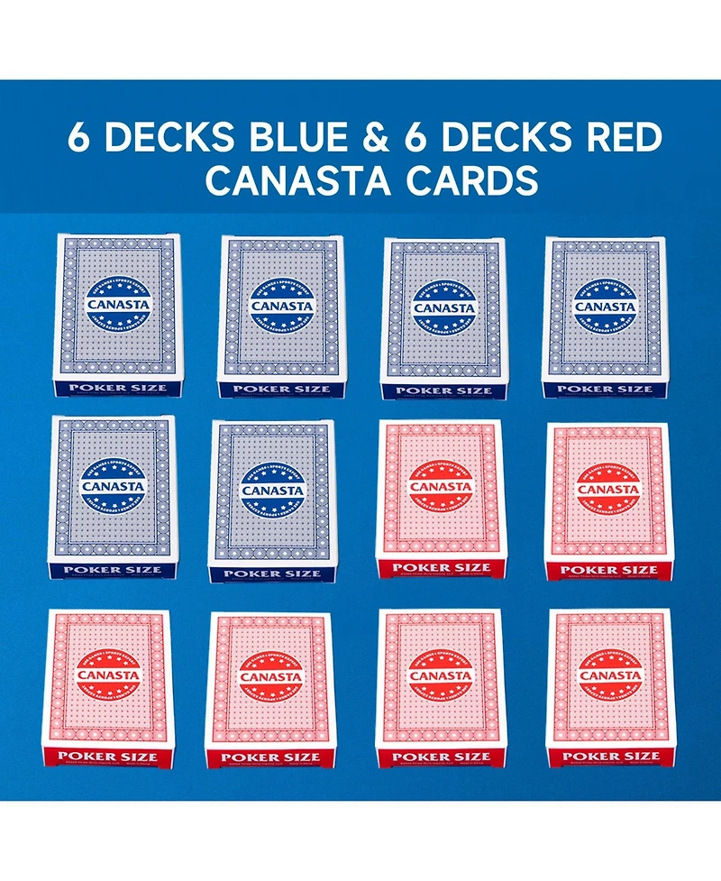 Gse Games & Sports Expert Canasta Cards with Point Values, Included Canasta and Hand & Foot Game Rules