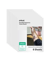 Cricut 8.5 in x 11 in Printable Temporary Tattoo Sheets 8 Count