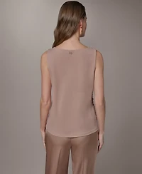 Donna Karan New York Women's Scoop Neck Mesh Cami Top