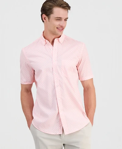 Club Room Men's Short-Sleeve Poplin Shirt, Macy's Exclusive