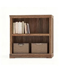 Yigii Adjustable 2 Tier Wood Bookshelf For Home Office Living Room