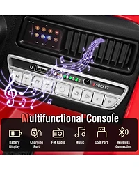 Mecale Kids Ride on Fire Truck with Remote Control and Extinguisher