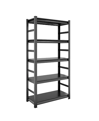 Rainsken 5-Tier Storage Rack, Heavy-Duty Metal Shelving Unit with Adjustable Shelves for Garage