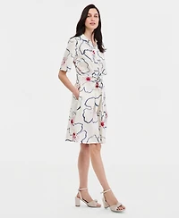 Tommy Hilfiger Women's Belted Midi Dress