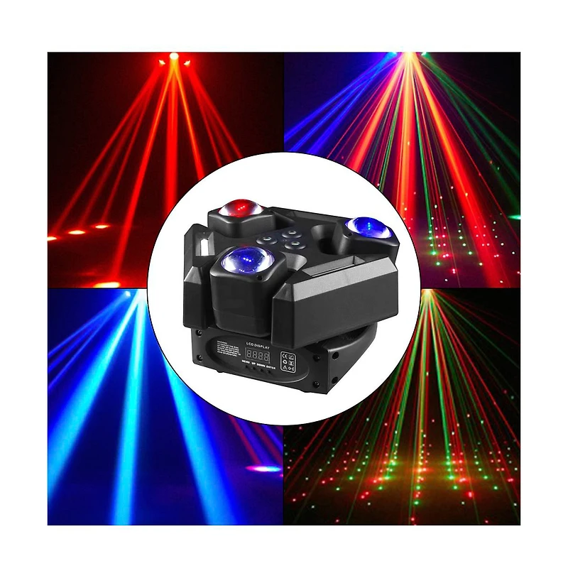 Artudatech 150W Moving Laser Stage Light, Rgbw Beams with Sound Control & Dmx