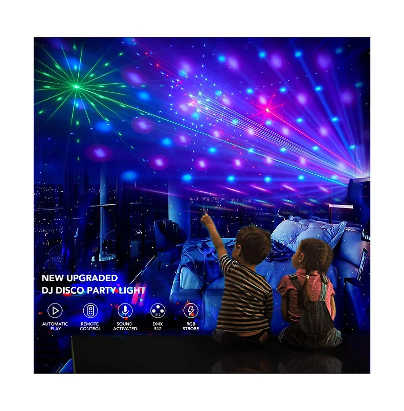 Artudatech 5-in-1 Magic Ball Party Light - Laser Projector with 96 Patterns, Uv, Strobe & Rgb Wash