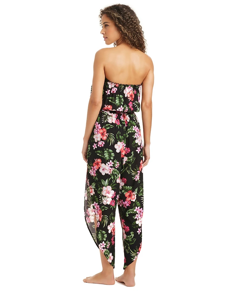 Bar Iii Tropical Heat Printed Tube Jumpsuit, Macy's Exclusive