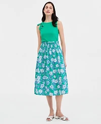 Tommy Hilfiger Women's Smocked Pull-On Midi Skirt