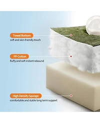 gaomon 360°Swivel Rocker Recliner Chair for Adult,Massage and Heat Swivel Rocker Recliner Chair w/Adjustable Backrest and Footrest