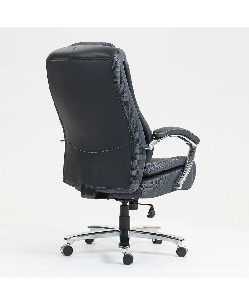 Boyel Living High Back Cotton Fabric Office Chair with Adjustable Height & Lumbar Support