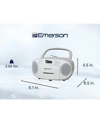 Emerson Epb-3003 Portable Cd / Cassette Player with Am/Fm Radio, Programmable Memory, Dual Stereo Speakers