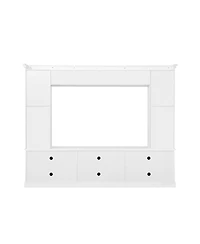 Streamdale Furniture Modern Tv Stand with Bookcase for TVs up to 70 inch, 3 Shelves