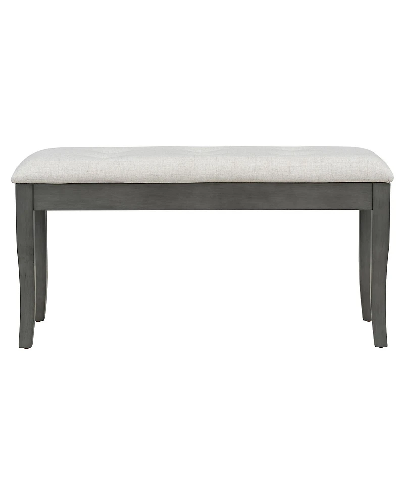 Streamdale Furniture 6-Piece Farmhouse Dining Table Set with Upholstered Chairs & Bench