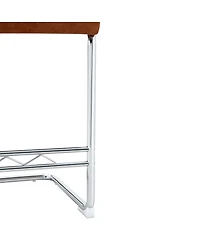 Streamdale Furniture 4-piece bar chair set with walnut wood grain bar table & storage