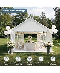 Streamdale Furniture Carport Canopy Gazebo Removable Sidewalls & Ground Tubes