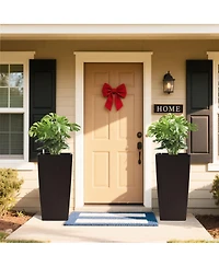 Streamdale Furniture 30" Tall Large Self-Watering Planter with Inner Tray & Water Level Monitor