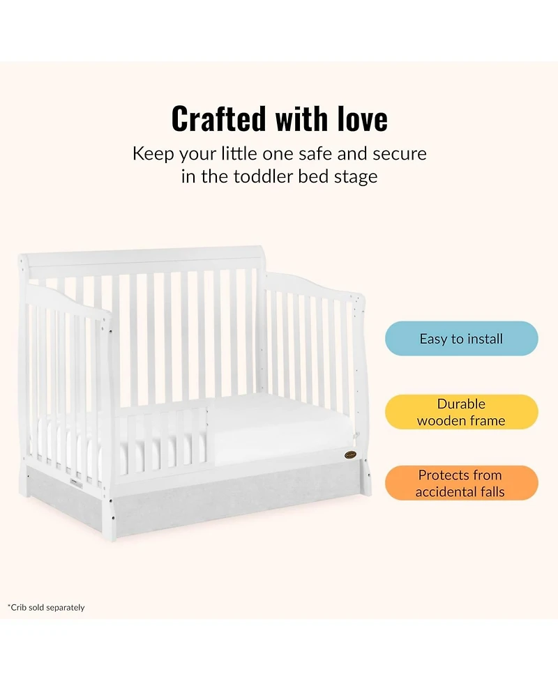 Dream On Me Sleepy Little Sloth, Moon Bear Reaching For The Stars Toddler Rail I Rounded Spindles I Mid- Century Meets Modern