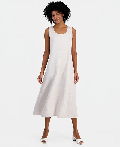 Eileen Fisher Women's Striped Sleeveless Scoop-Neck Dress