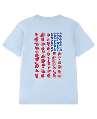 abercrombie kids Girls' Berry Flag Oversized T-Shirt