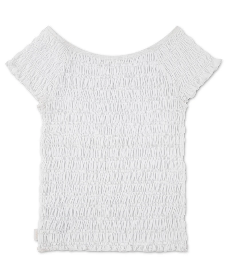 abercrombie kids Girls' Smocked Short-Sleeve Top