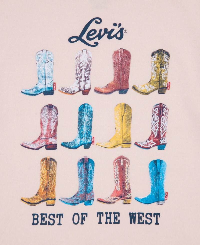 Levi's Girls' 7-16 Oversized Boots Crewneck T-Shirt