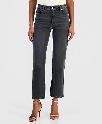 I.n.c. International Concepts Women's High-Rise Straight Ankle Jeans, Macy's Exclusive