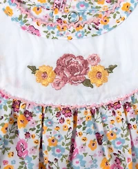 Baby Essentials Girls' Floral Bubble Romper & Hat, 2-Piece Set