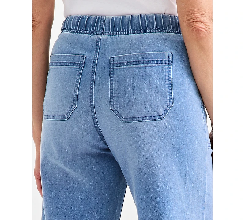 Style & Co Women's Cropped High Rise Wide-Leg Jeans, Macy's Exclusive