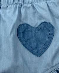 Baby Essentials Girls' Crewneck Romper and Headband, 2-Piece Set