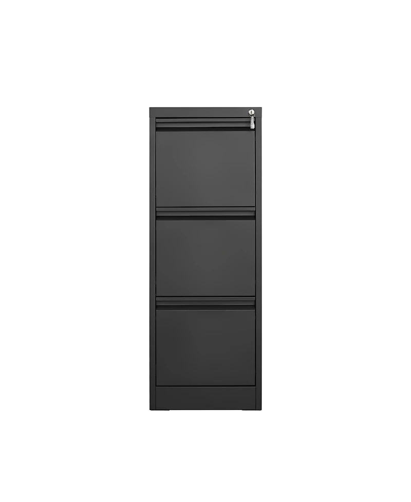 Rainsken 3 Drawer File Cabinet, Vertical Metal File Cabinet with Lock