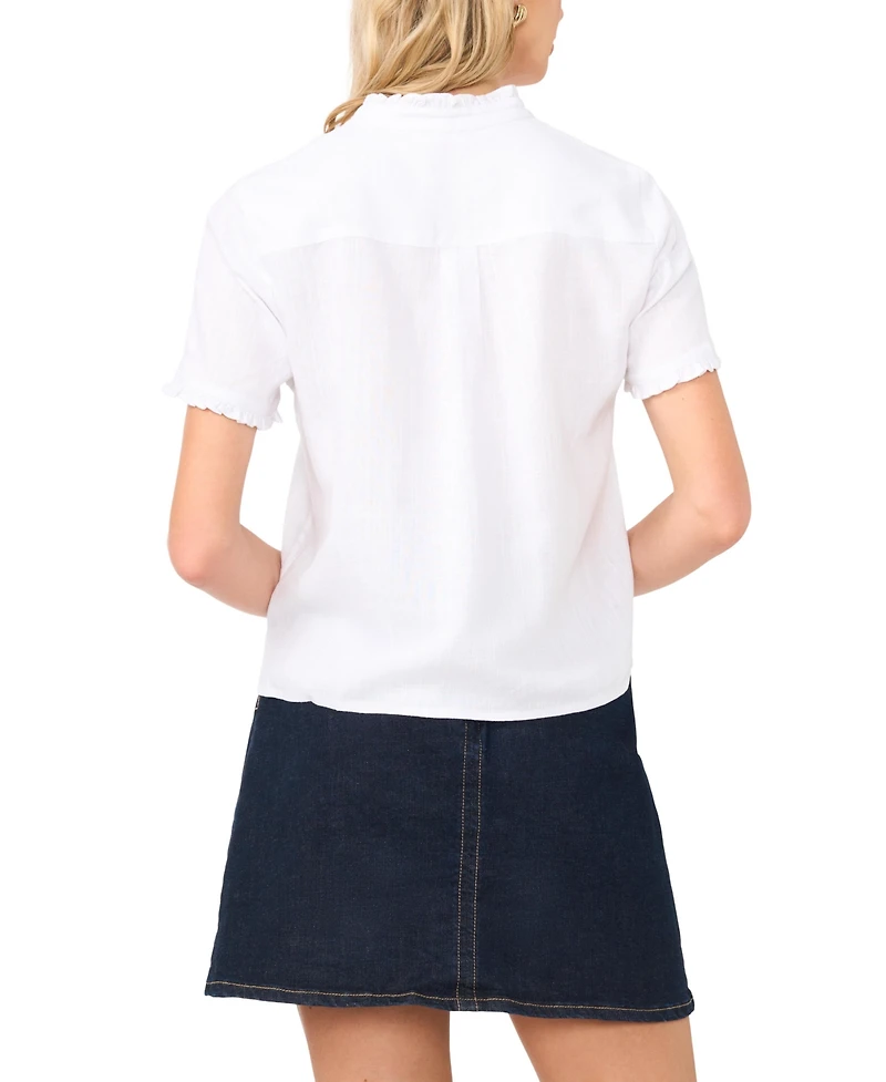 Vince Camuto Women's Short-Sleeve Ruffle Blouse