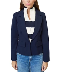 Central Park West Women's Chelsea Rugby Stripe Sweater Dickey Jacket