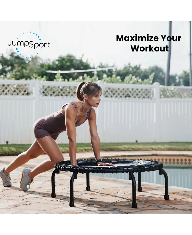 JumpSport 230 Fitness Trampoline, 39-inch | Essential | Low-Impact Home Rebounder | 3-Piece Frame