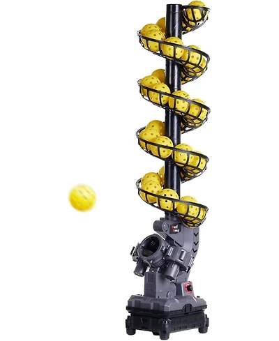 Furlihong Automatic Pickleball Machine with Oscillating Base, Adjustable Speed, Battery or Ac Power, and Tripod Compatibility for All Skill Levels